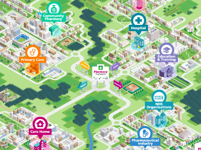 A whole organisation shown as a clickable careers landscape.