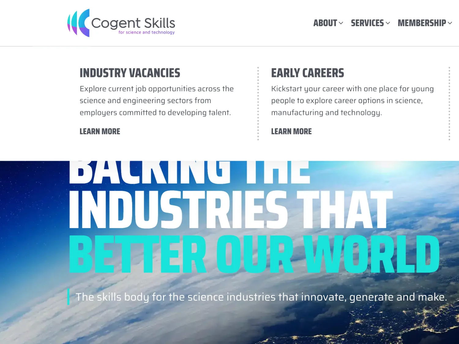 Careers website built by CareerPaths, showing role information and progression routes.