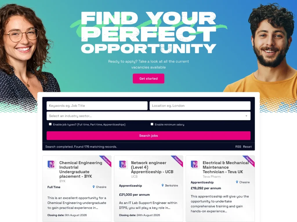 Careers website built by CareerPaths, showing role information and progression routes.